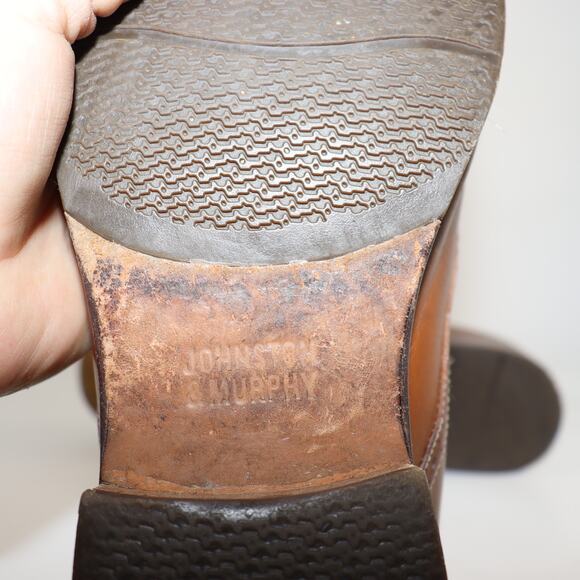 Vintage Johnston & Murphy Leather Cap Toe Lace-Up Boots | Men’s Size 11 - Picture 7 of 7